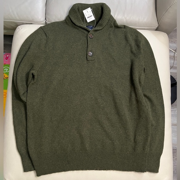 NWT - J. Crew Men’s Shawl Collar Lambswool Blended Sweater - Size L - Picture 3 of 8